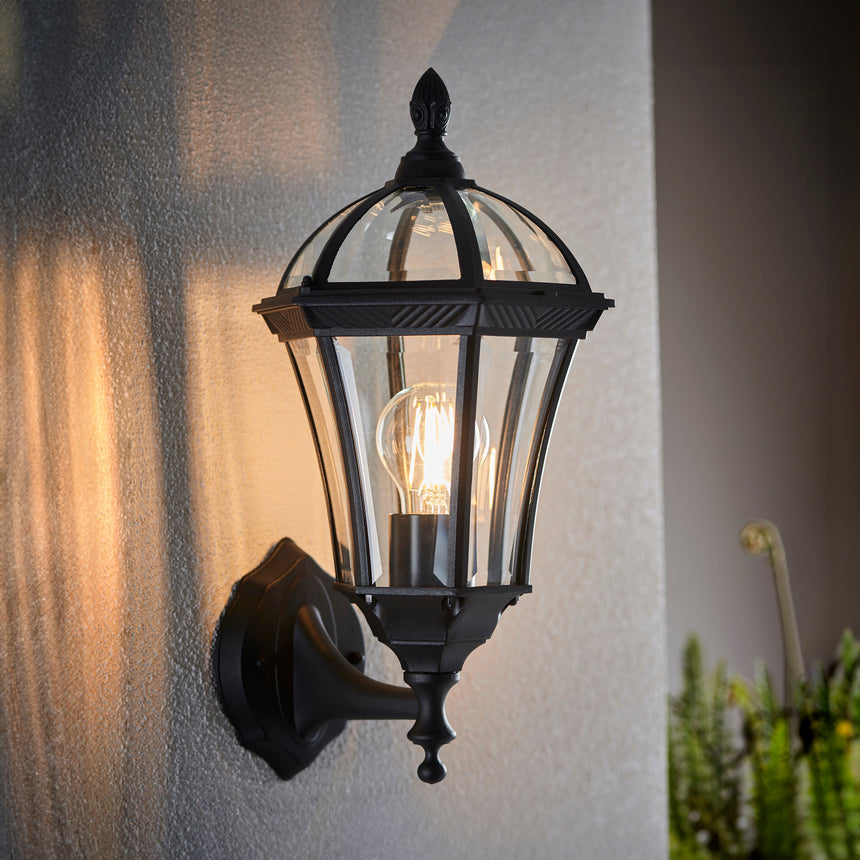 Drayton Up Outdoor Wall Lantern, Black