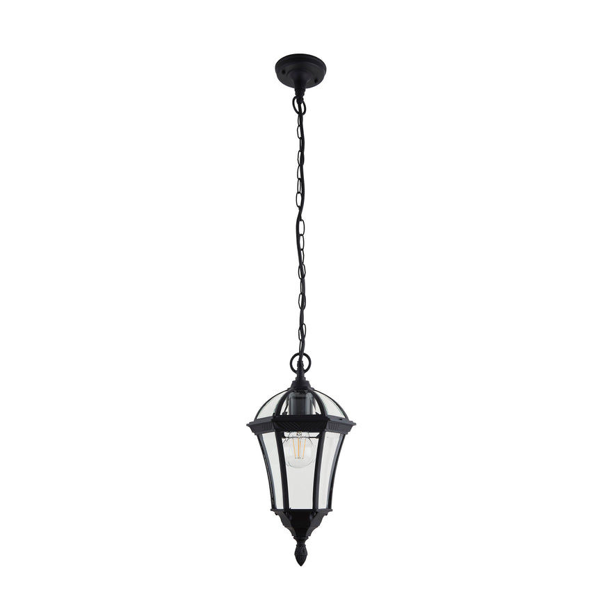 Drayton Outdoor Hanging Lantern, Black