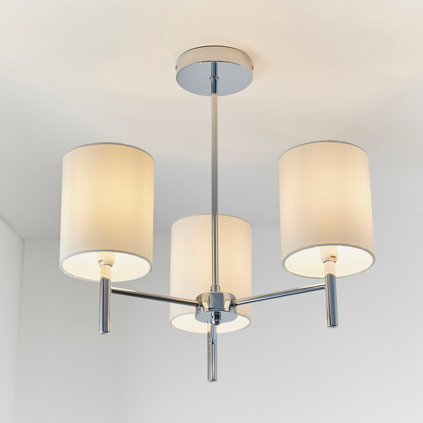 Brio 3 Light Semi-flush Ceiling Light