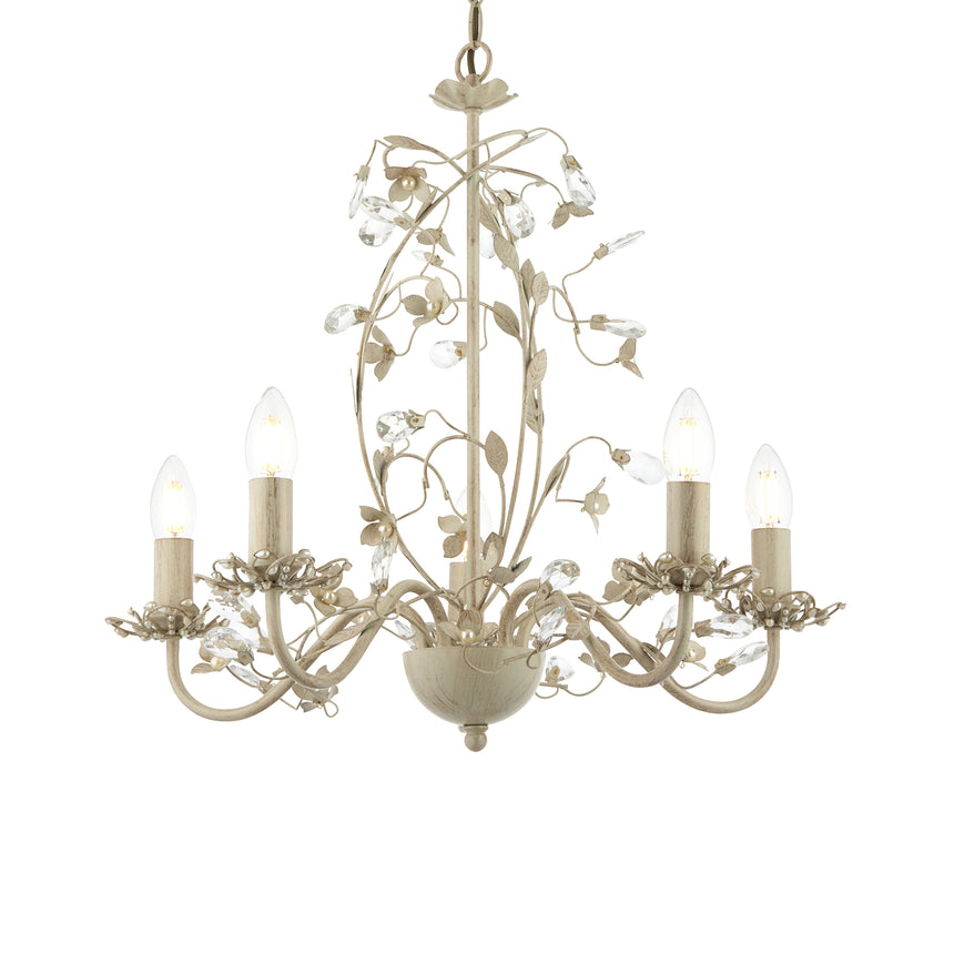 Lullaby 5 Light Chandelier, Cream