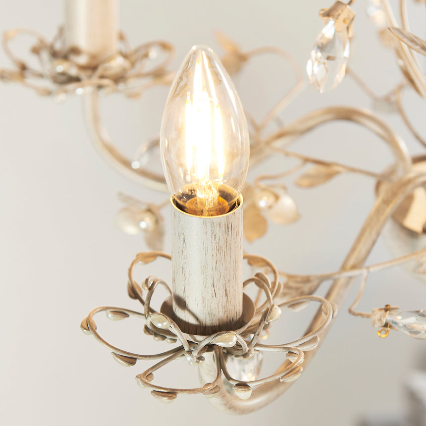 Lullaby 5 Light Chandelier, Cream