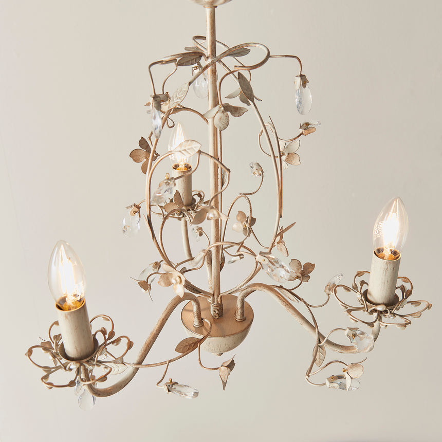 Lullaby 3 Light Chandelier, Cream