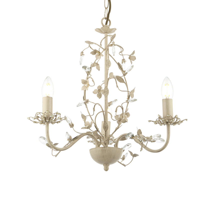 Lullaby 3 Light Chandelier, Cream