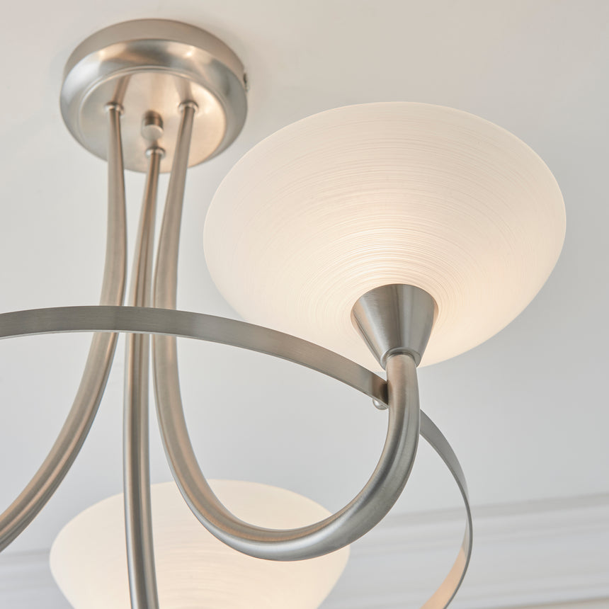 Cagney 3-Light Semi-flush Ceiling Light