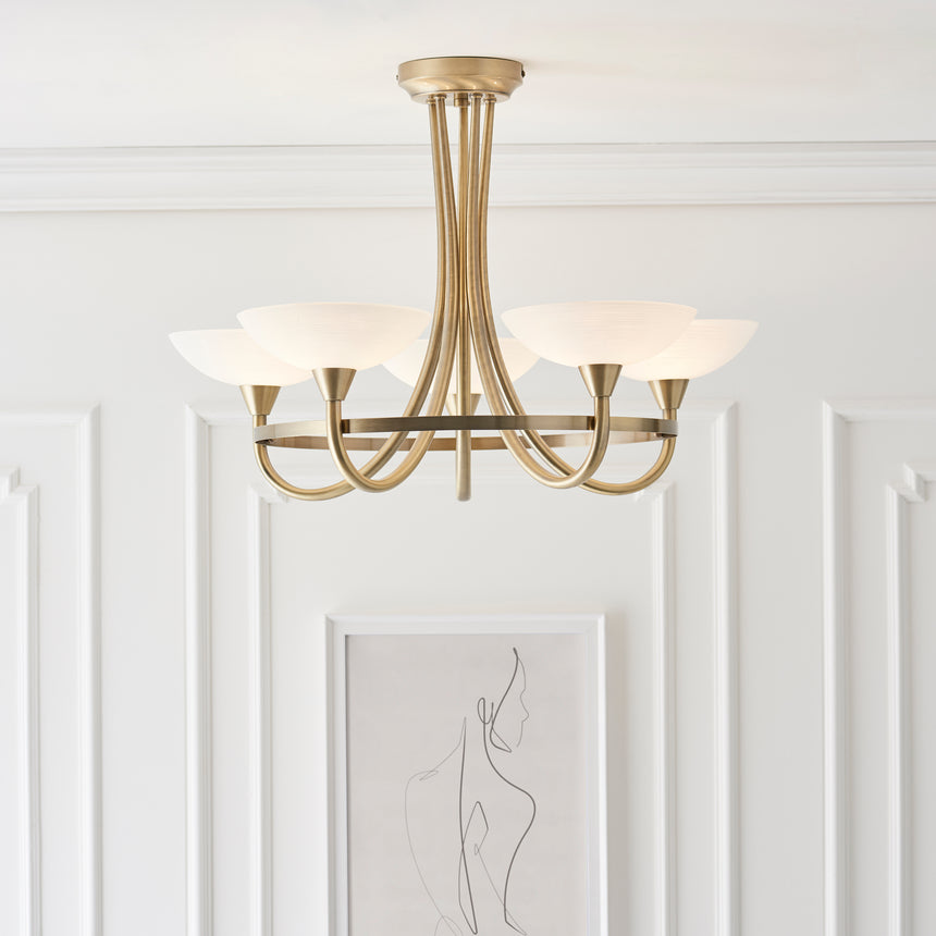 Cagney 5-Light Semi-flush Ceiling Light