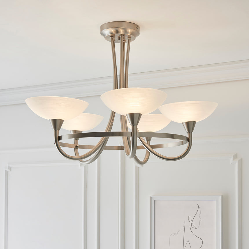 Cagney 5-Light Semi-flush Ceiling Light