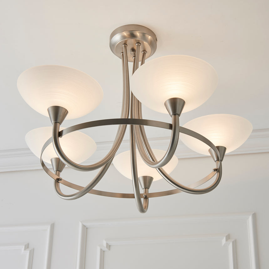 Cagney 5-Light Semi-flush Ceiling Light