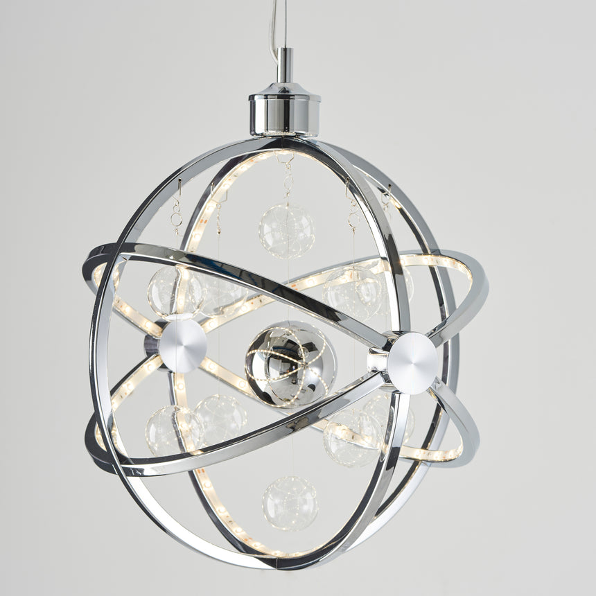 Muni 39 LED Pendant Light, Chrome