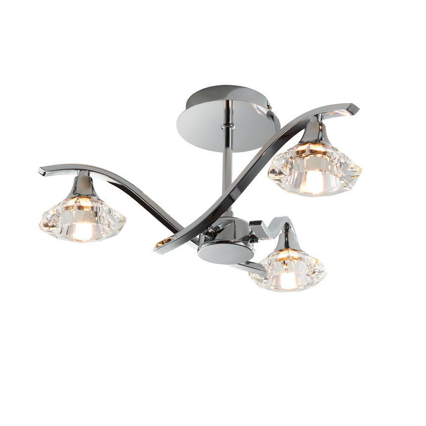 Langella 3 Light Semi Flush Ceiling Light