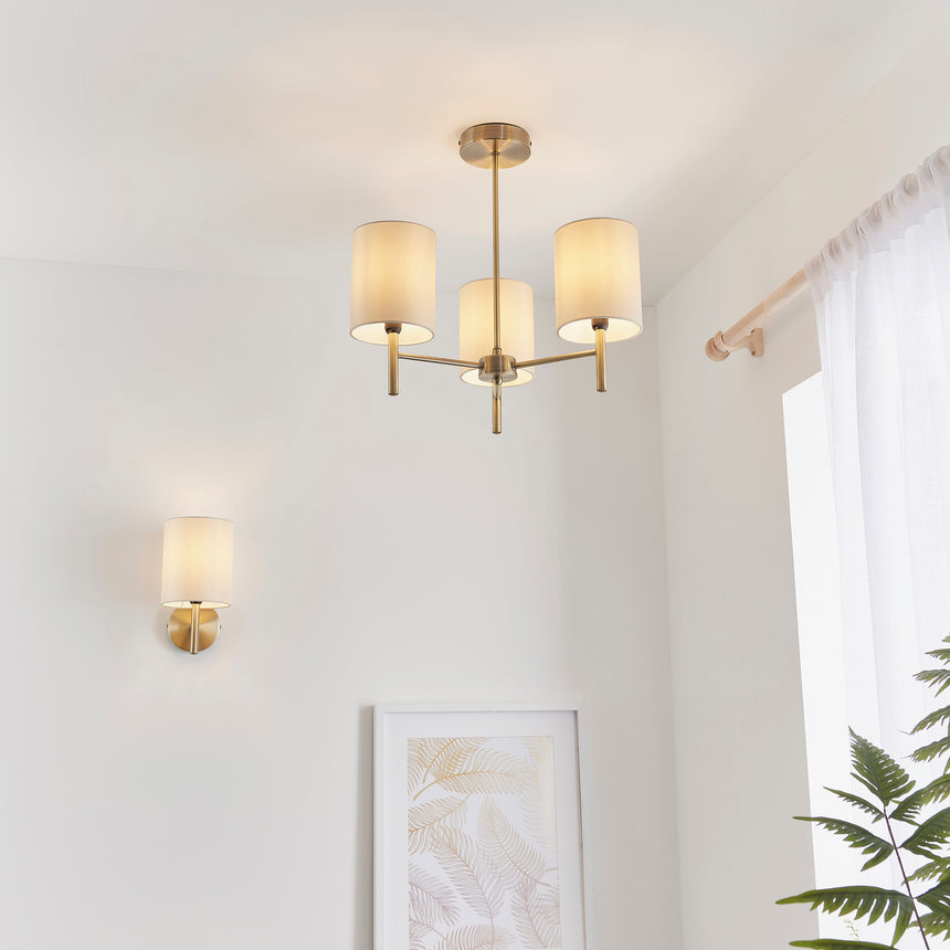 Brio 3 Light Semi-flush Ceiling Light