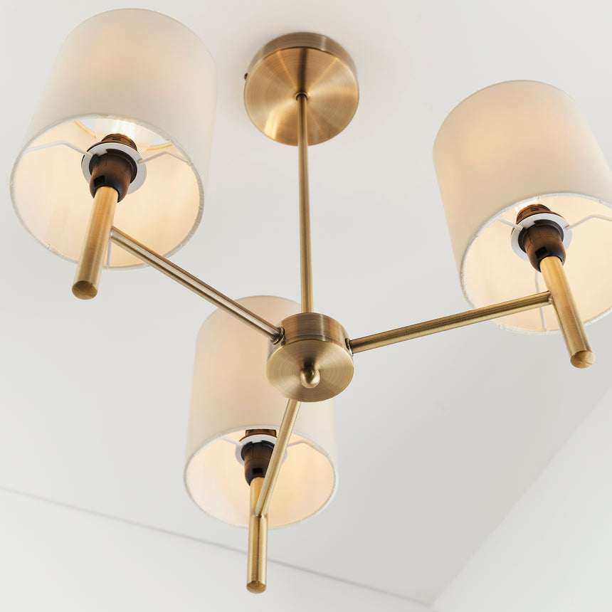 Brio 3 Light Semi-flush Ceiling Light