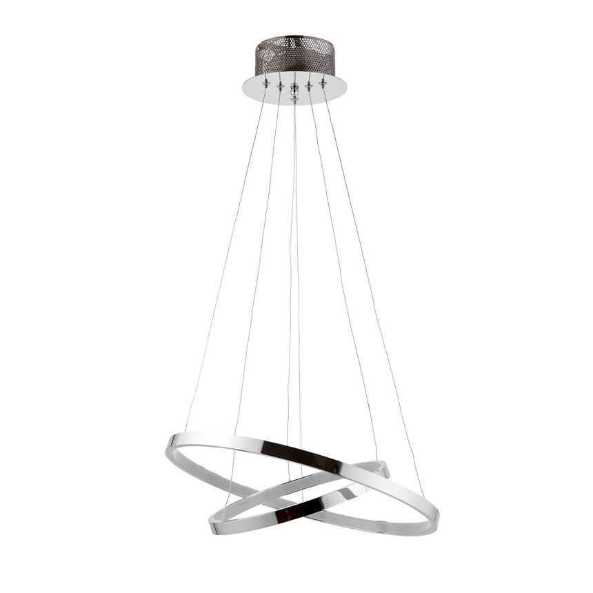 Kline 2 Ring LED Pendant Light, Chrome