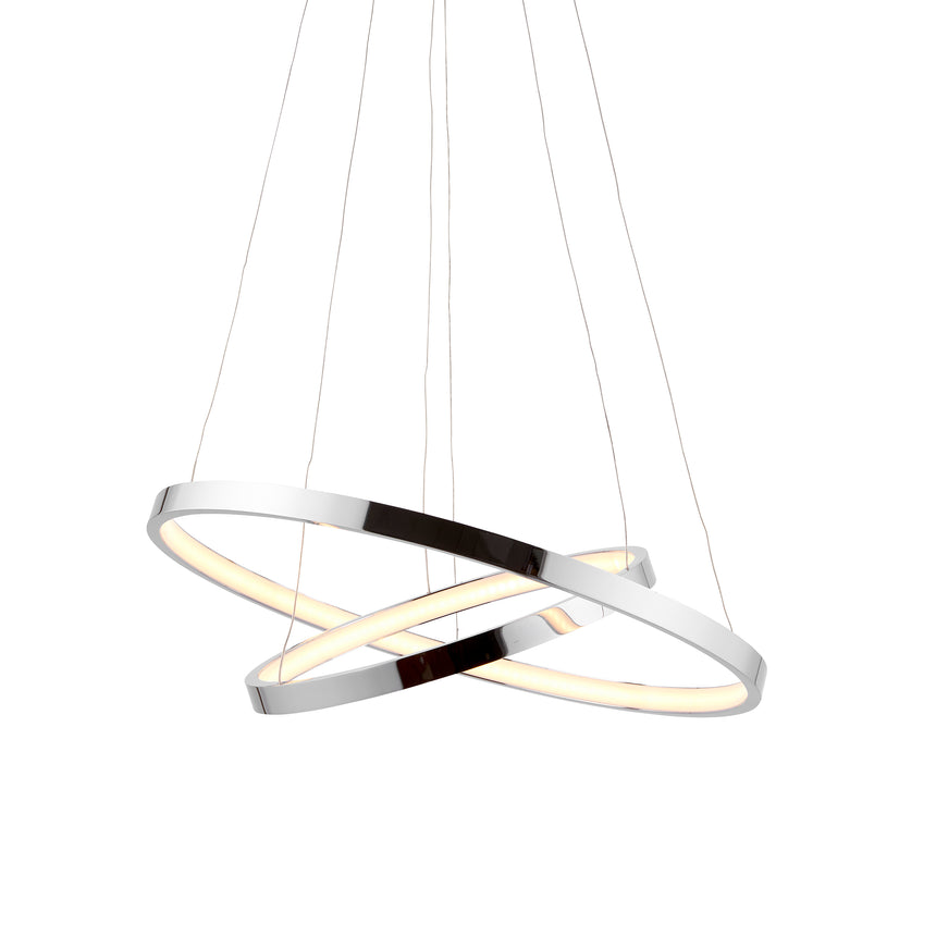 Kline 2 Ring LED Pendant Light, Chrome