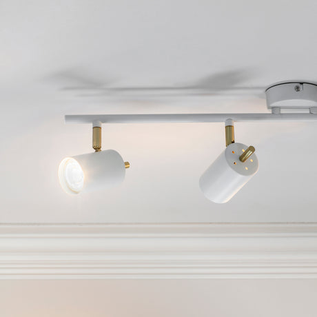 Gull 4 Light Spotlight Bar, White/Gold