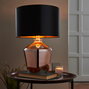 Waldorf Metallic Glass Table Lamp