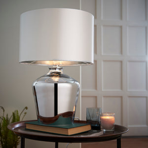 Waldorf Metallic Glass Table Lamp