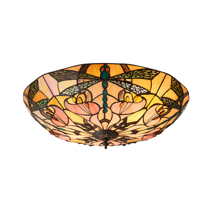 Ashton 45cm Tiffany Flush Ceiling Light