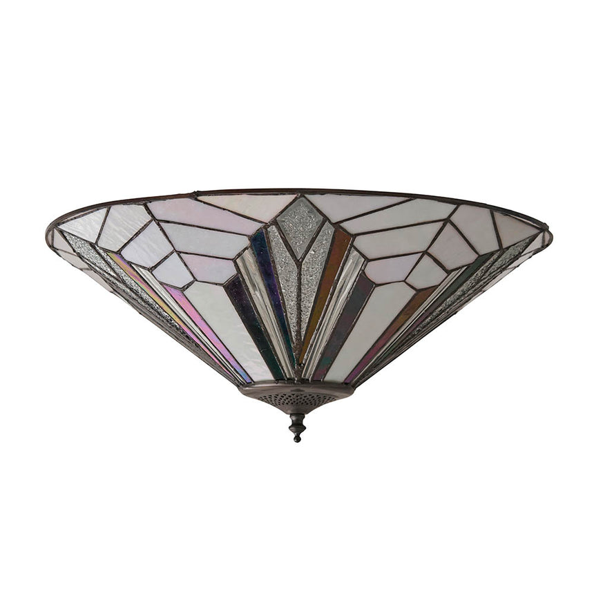 Astoria 48cm Tiffany Flush Ceiling Light