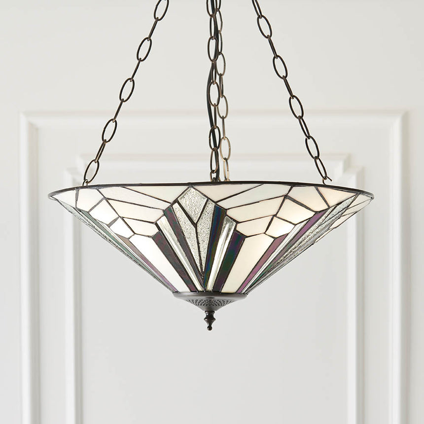 Astoria 48cm Inverted Tiffany Pendant Light