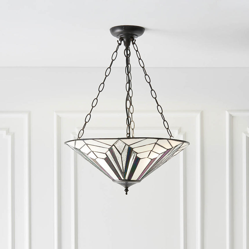 Astoria 48cm Inverted Tiffany Pendant Light