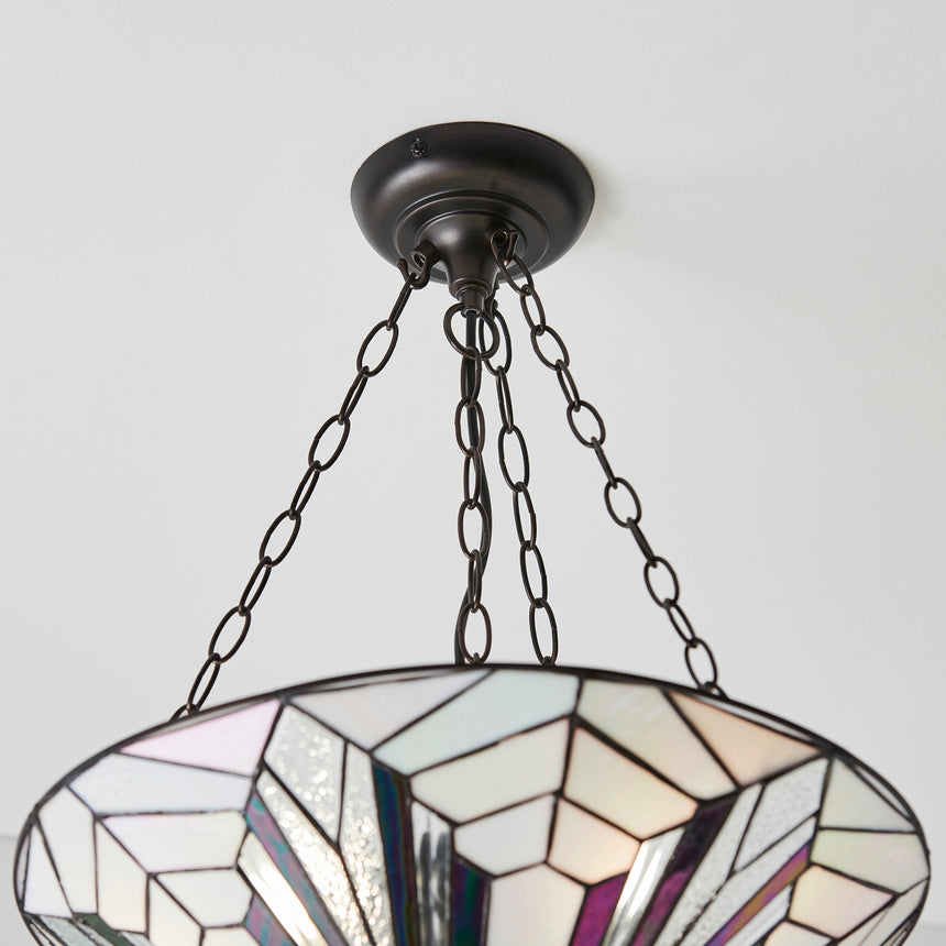 Astoria 48cm Inverted Tiffany Pendant Light