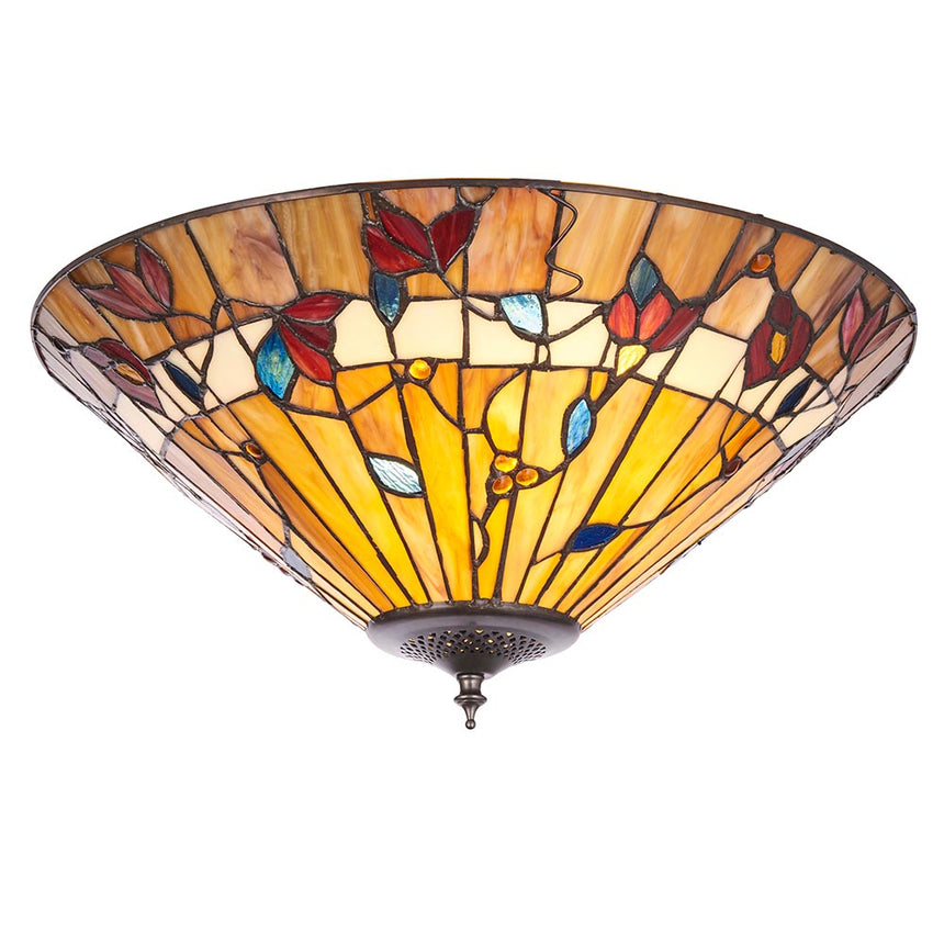 Bernwood 46cm Tiffany Flush Ceiling Light