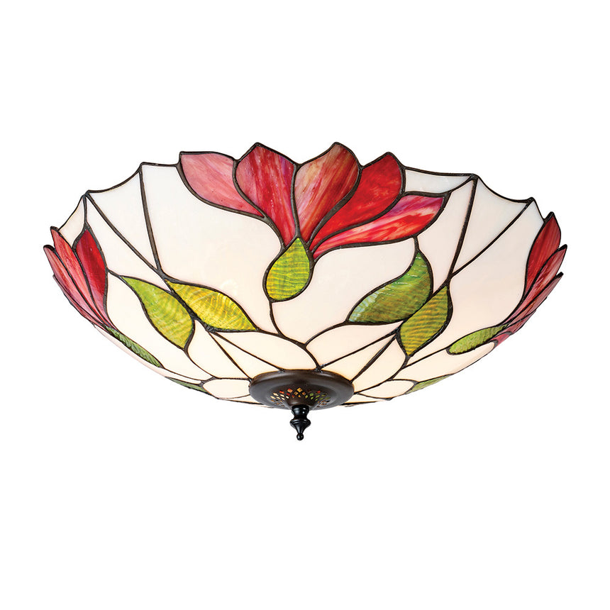 Botanica 45cm Tiffany Flush Ceiling Light