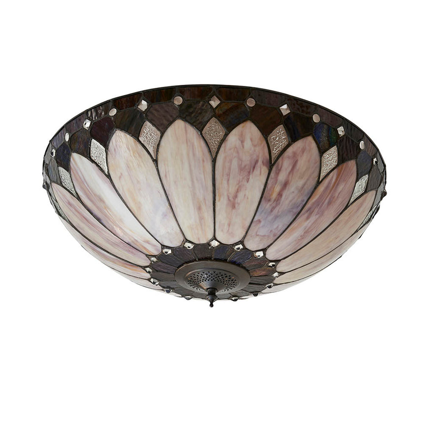 Brooklyn 50cm Tiffany Flush Ceiling Light