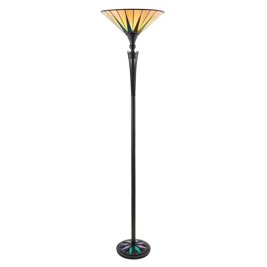 Dark Star Uplighter Tiffany Floor Lamp