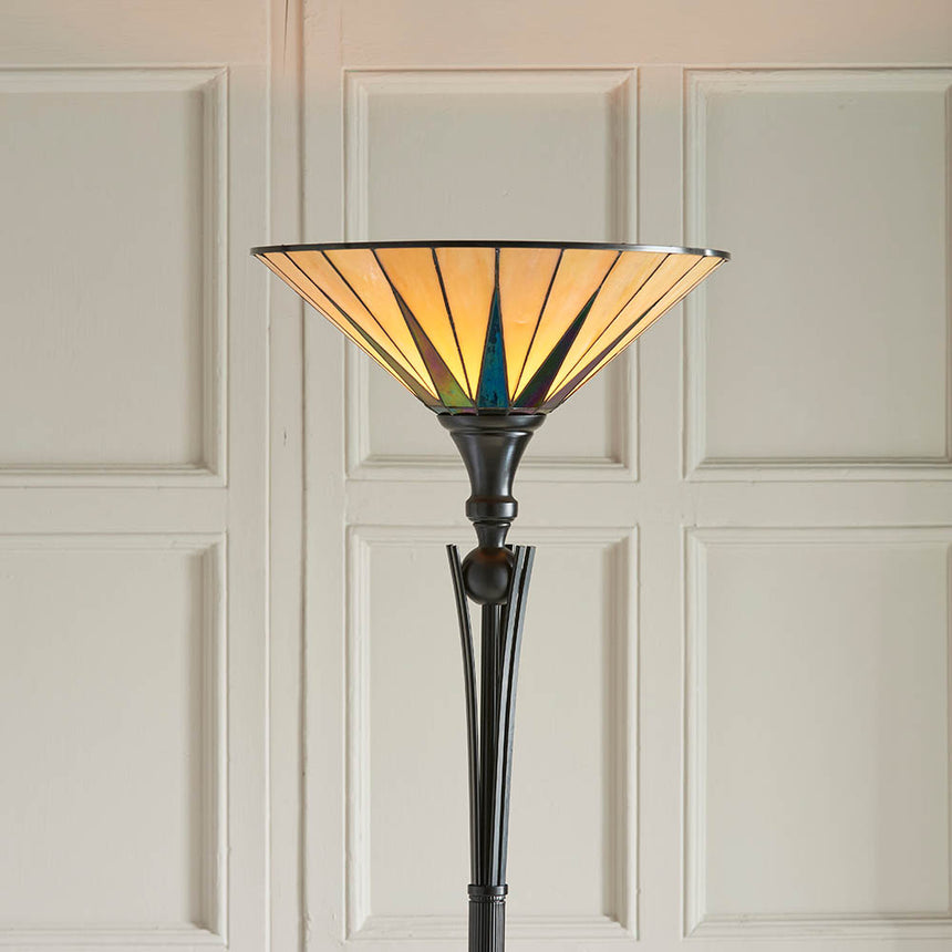 Dark Star Uplighter Tiffany Floor Lamp