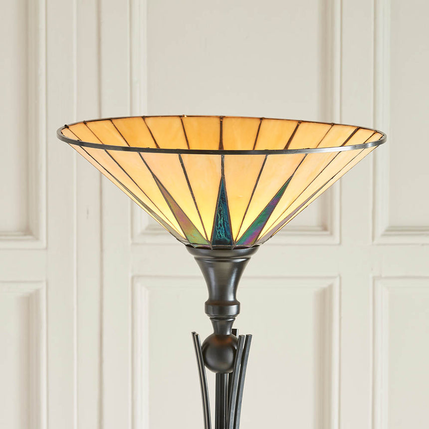 Dark Star Uplighter Tiffany Floor Lamp