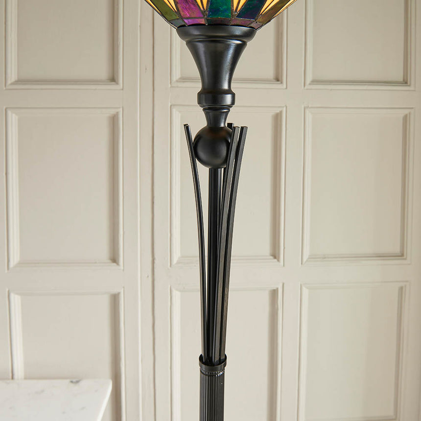 Dark Star Uplighter Tiffany Floor Lamp