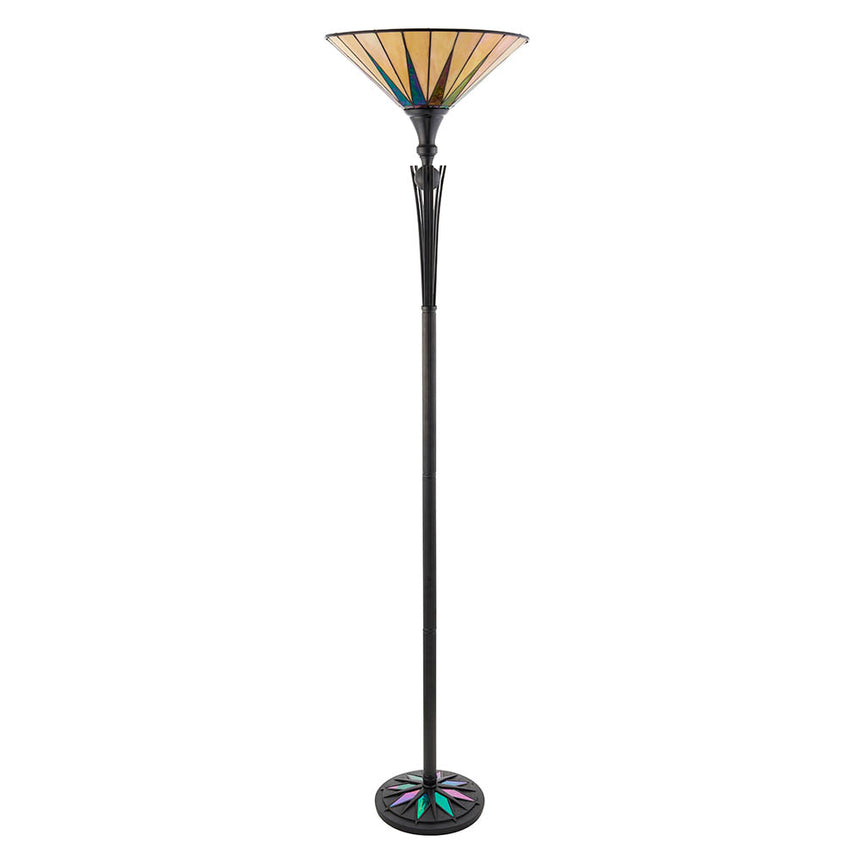 Dark Star Uplighter Tiffany Floor Lamp