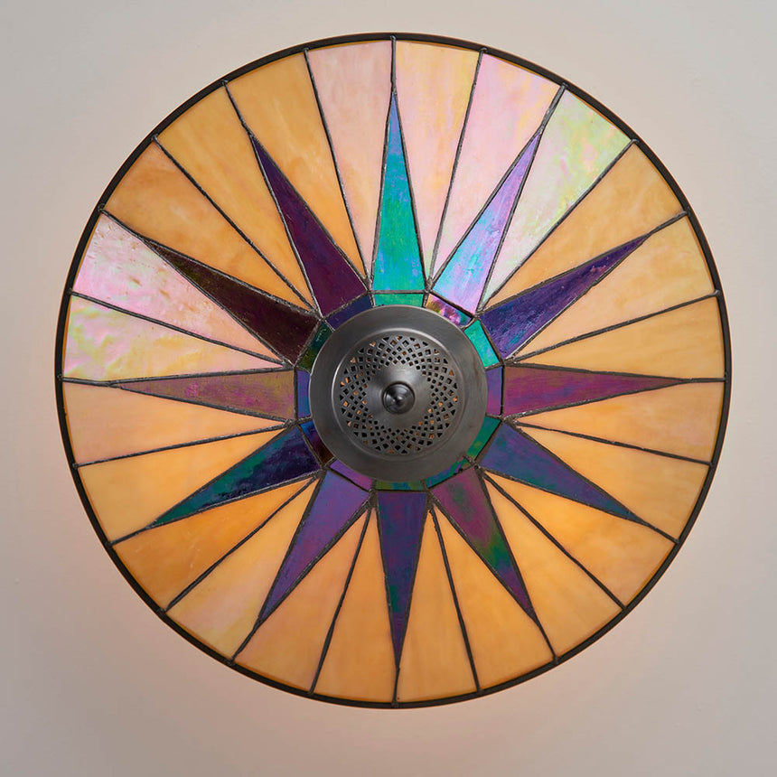 Dark Star 49cm Tiffany Semi Flush Ceiling Light