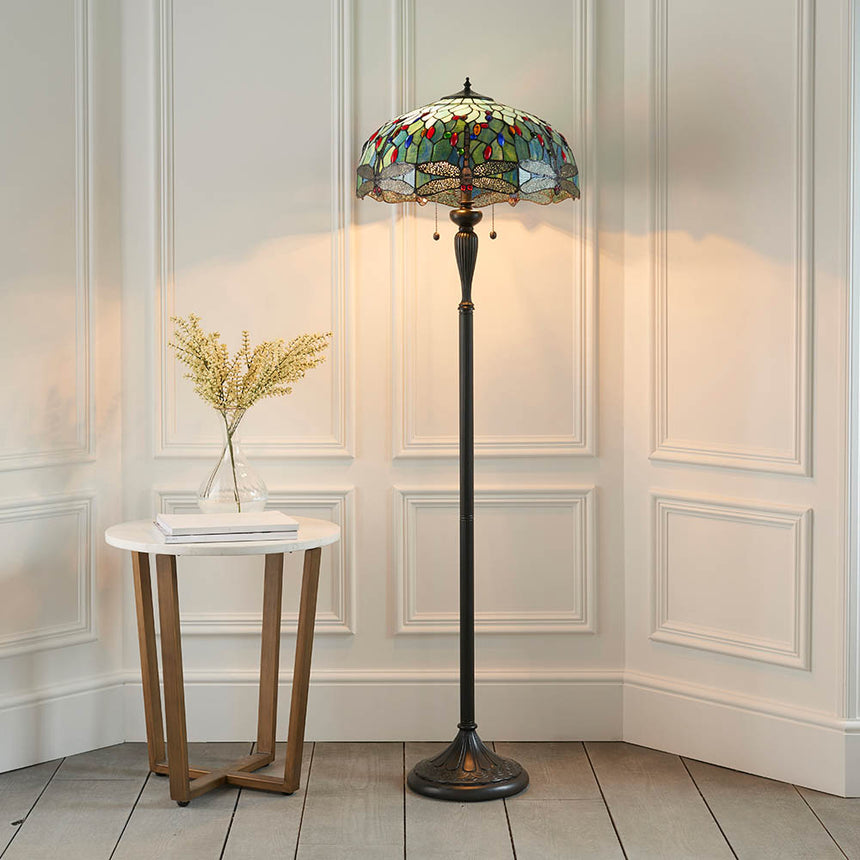 Tiffany Dragonfly Blue Floor Lamp