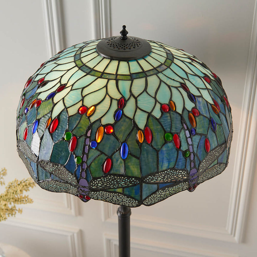 Tiffany Dragonfly Blue Floor Lamp