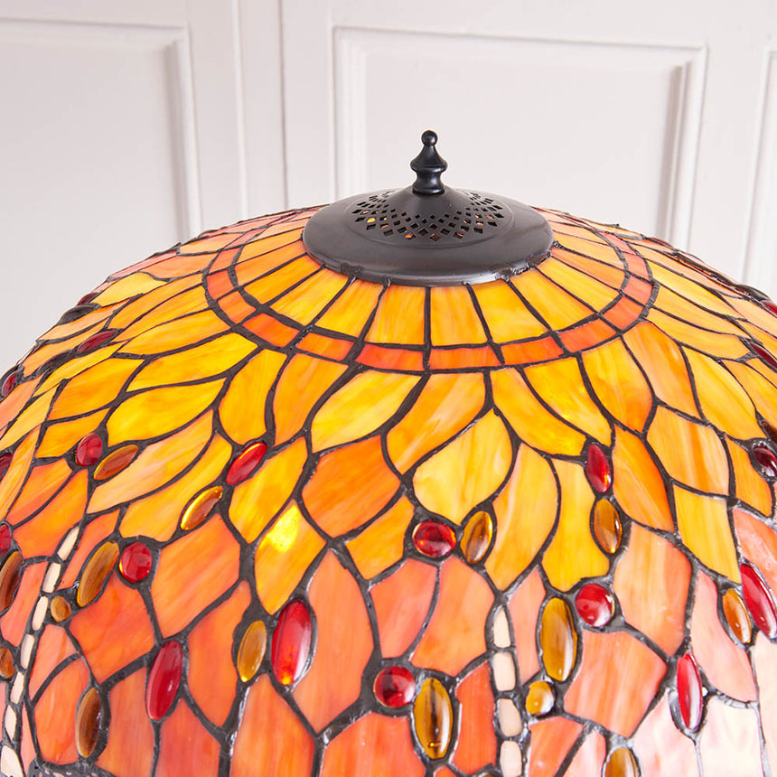 Tiffany Dragonfly Flame Floor Lamp