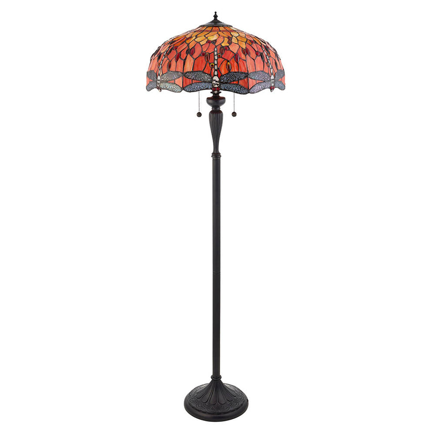 Tiffany Dragonfly Flame Floor Lamp