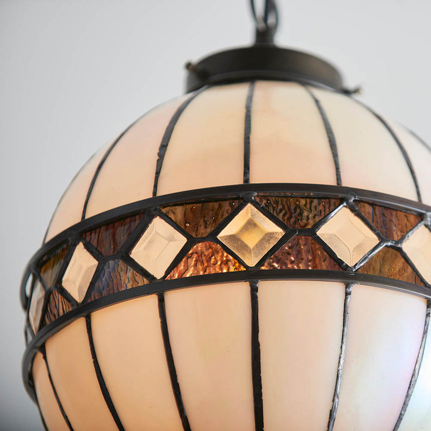 Fargo 25cm Globe Tiffany Pendant Light