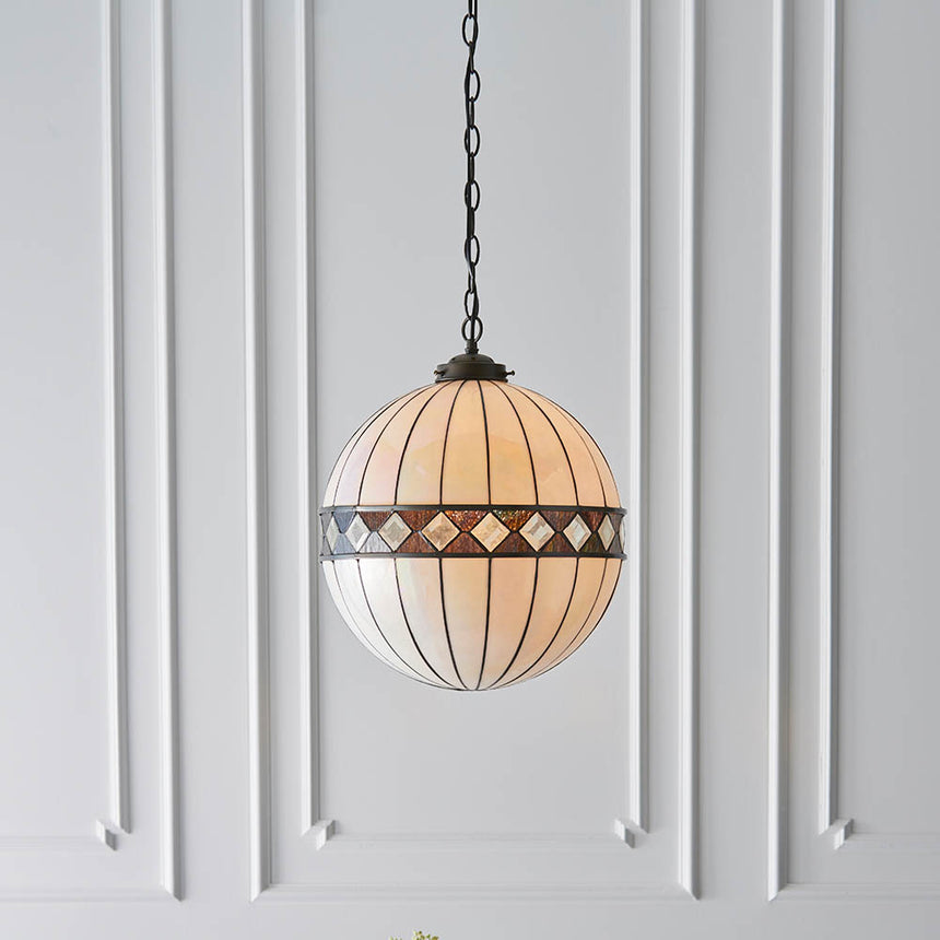 Fargo 40cm Globe Tiffany Pendant Light