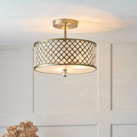 Hudson 3-Light Semi-flush Ceiling Light