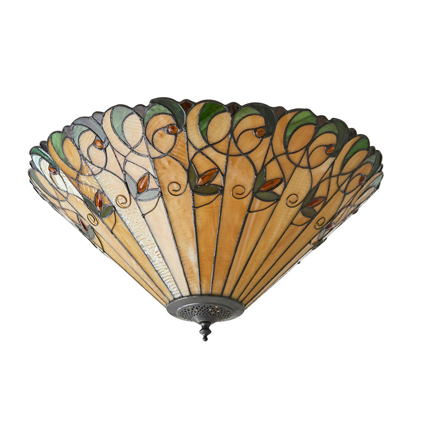 Jamelia 50cm Tiffany Flush Ceiling Light