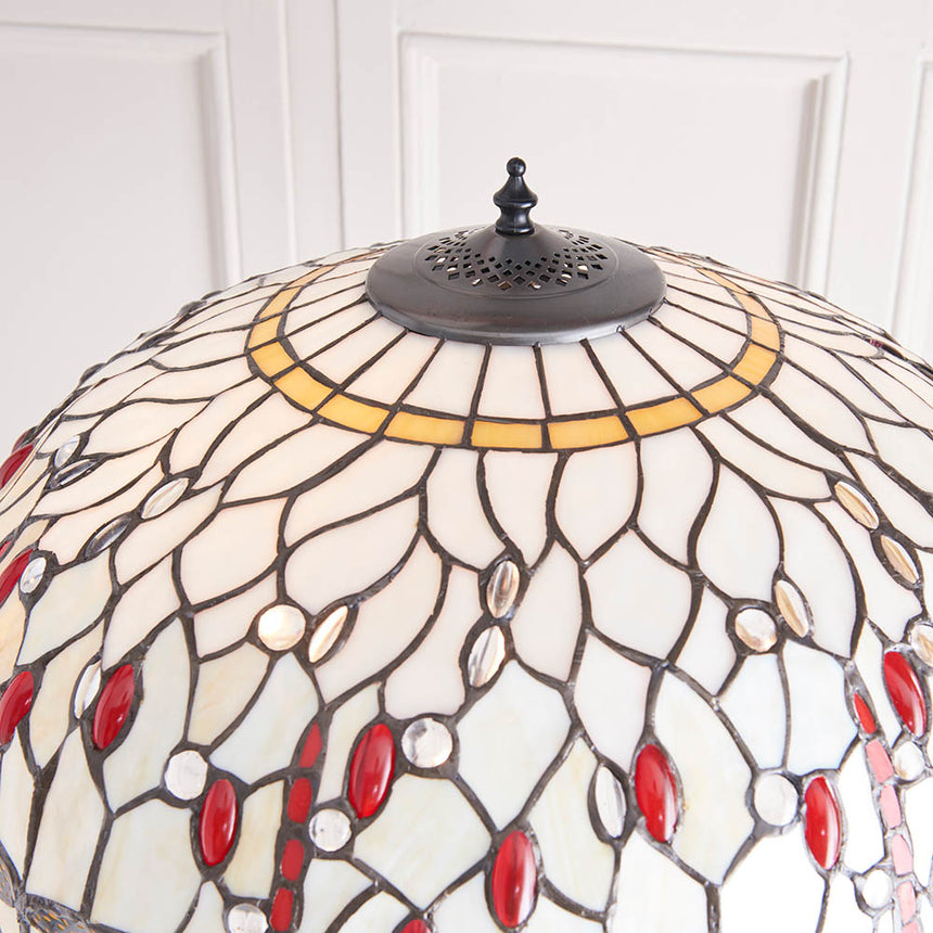 Dragonfly Beige Tiffany Floor Lamp