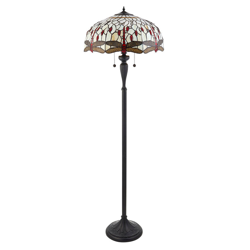 Dragonfly Beige Tiffany Floor Lamp