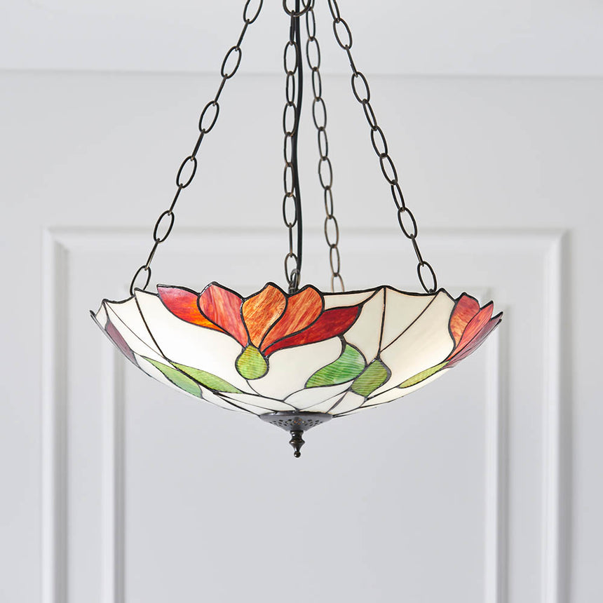 Botanica 45cm Inverted Tiffany Pendant Light