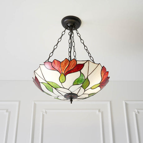 Botanica 45cm Inverted Tiffany Pendant Light