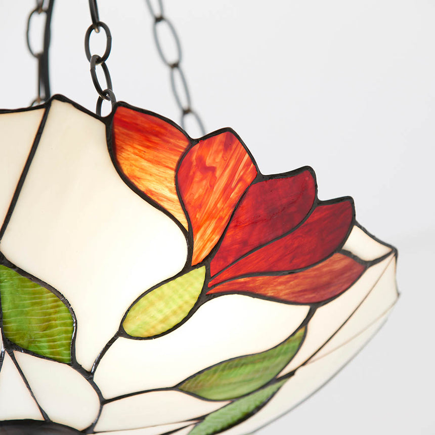 Botanica 45cm Inverted Tiffany Pendant Light