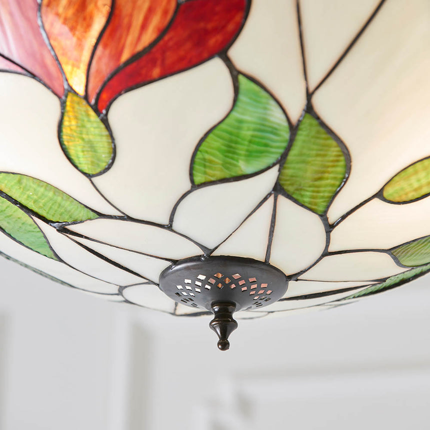 Botanica 45cm Inverted Tiffany Pendant Light