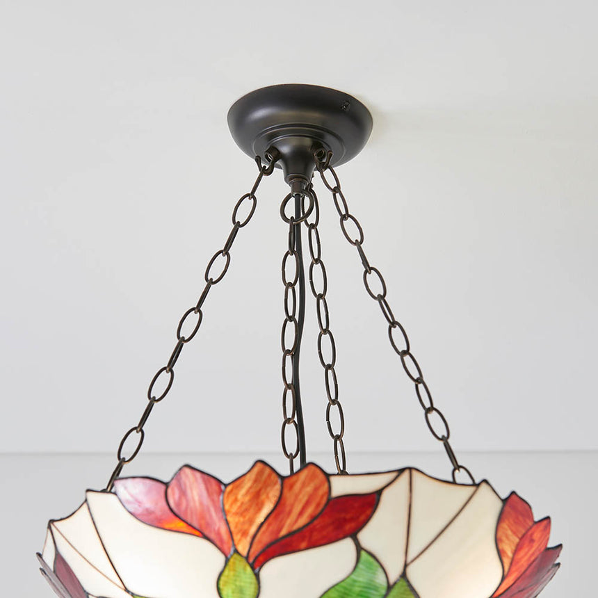 Botanica 45cm Inverted Tiffany Pendant Light