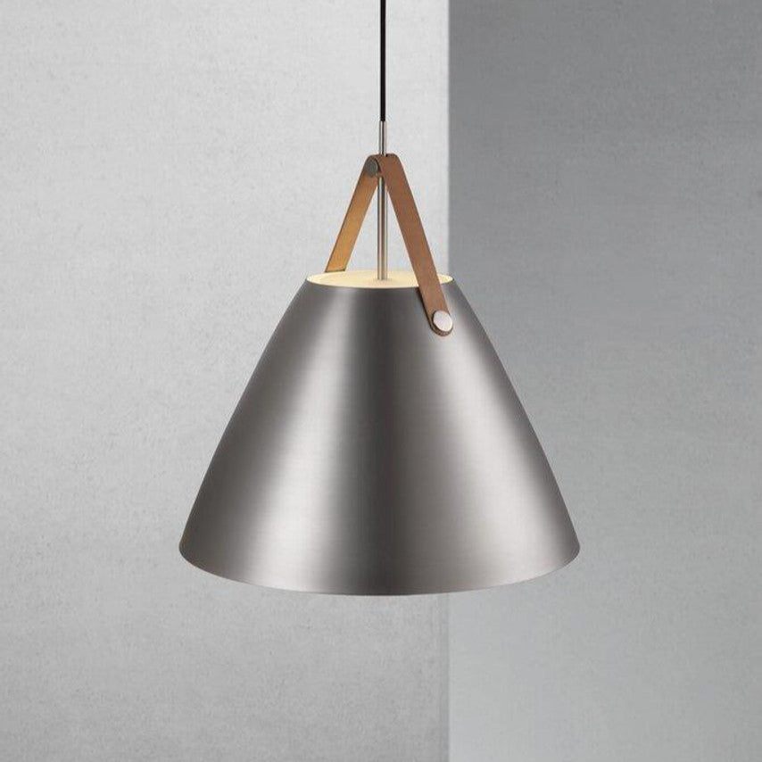 Strap 48 Pendant Light, Brushed Steel